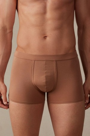 Boxer Barbati Intimissimi Natural Fresh Supima® Bumbac Bej | RO BC2588