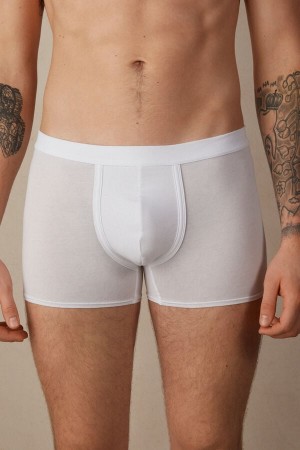 Boxer Barbati Intimissimi Natural Fresh Supima® Bumbac Albi | RO PQ2629