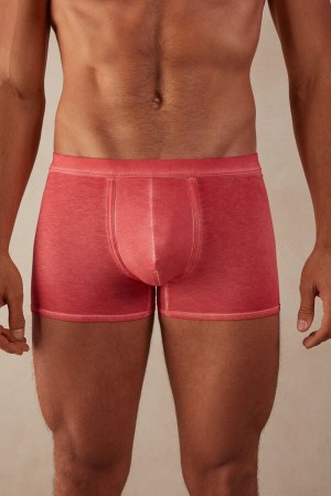 Boxer Barbati Intimissimi Natural Fresh Supima® Bumbac Rosii | RO VD2660