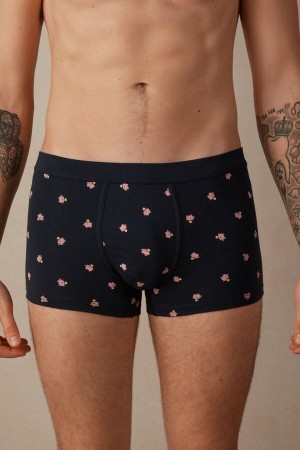 Boxer Barbati Intimissimi Piggy Bank in Stretch Supima® Bumbac Albastri | RO WY2655