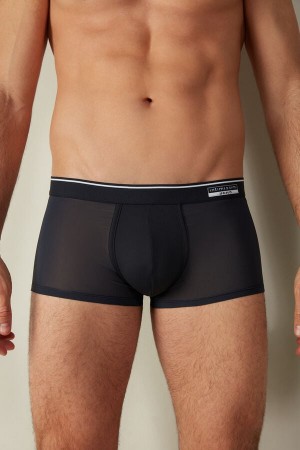 Boxer Barbati Intimissimi Super Fresh Micro-mesh Albastri | RO LH2593