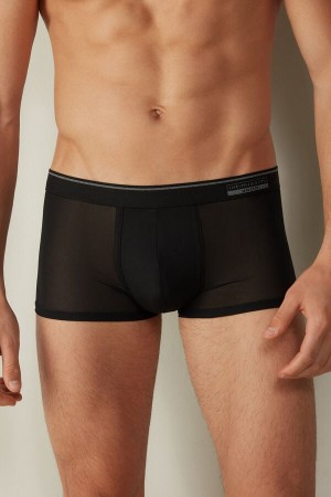 Boxer Barbati Intimissimi Super Fresh Micro-mesh Negrii | RO KI2594