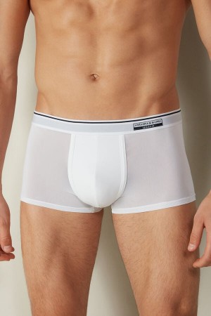 Boxer Barbati Intimissimi Super Fresh Micro-mesh Albi | RO JJ2595