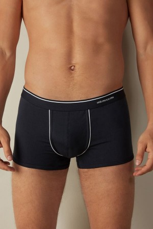 Boxer Barbati Intimissimi Supima® Bumbac Albastri Albi | RO GL2597