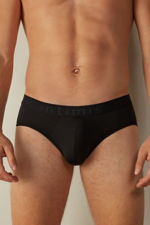 Chiloți Barbati Intimissimi Microfiber with Logo Detail Negrii | RO FM2669