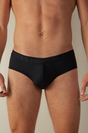 Chiloți Barbati Intimissimi Microfiber with Logo Detail Albastri | RO DN2670