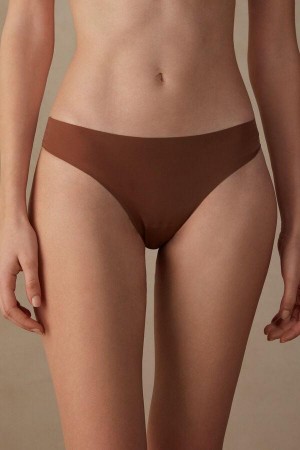 Chiloți Dama Intimissimi Brazilian in Seamless Ultra Light Microfiber Bej Inchis | RO DN2547