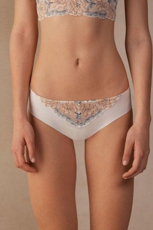 Chiloți Dama Intimissimi Ephemeral Beauty Seamless Bumbac Albi | RO EX2349