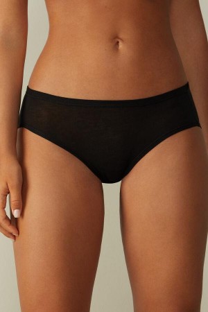 Chiloți Dama Intimissimi Ultralight Supima® Bumbac Briefs Negrii | RO RW2452