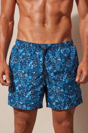 Costum Competitie Barbati Intimissimi Blue Paisley Print Albastri | RO QZ2753