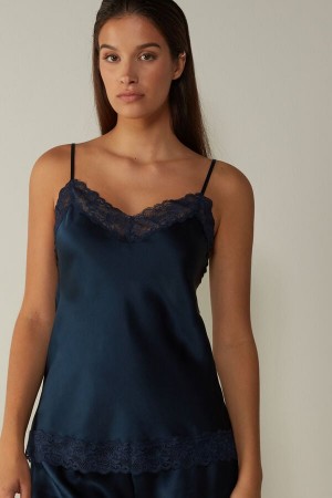 Maiou Dama Intimissimi Dantela and Silk Albastri | RO QZ1688