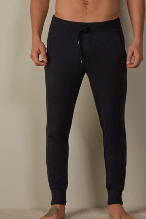 Pantaloni Barbati Intimissimi Micromodal Albastri | RO RW2963