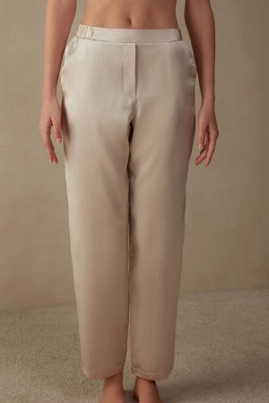 Pantaloni Dama Intimissimi Drept Silk Roz | RO NB1790