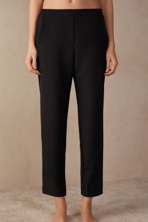 Pantaloni Dama Intimissimi Trousers with Pockets Negrii | RO GL1780