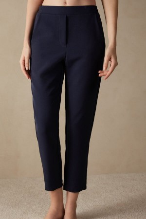 Pantaloni Dama Intimissimi Trousers with Pockets Albastri | RO KI1783