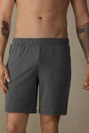 Pantaloni Scurti Barbati Intimissimi Jersey Gri Inchis | RO FM2980