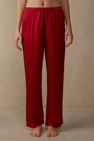 Pijama Dama Intimissimi Silk Satin Pants Rosii | RO CE2073