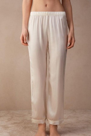 Pijama Dama Intimissimi Silk Satin Pants Albi | RO MA2077