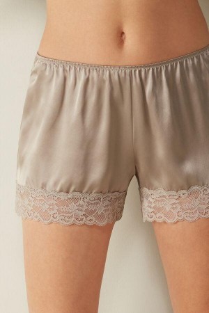 Pijama Dama Intimissimi Silk Shorts Bej | RO CE1995