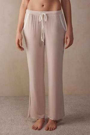 Pijama Dama Intimissimi Simple Elegance Full Length Pants in Modal Roz Albi | RO JJ2042