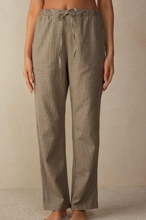 Pijama Dama Intimissimi Slow and Cozy Brushed Cloth Pants Bej | RO OR2060