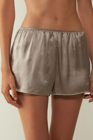 Pijama Dama Intimissimi Smooth Silk-Satin Shorts Bej | RO KI1991