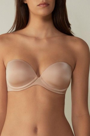 Sutiene Dama Intimissimi Anna Bandeau in Ultralight Microfiber Bej | RO PQ1099