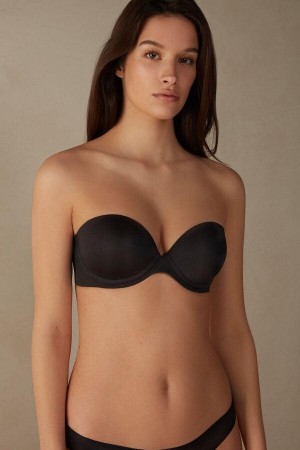 Sutiene Dama Intimissimi Anna Bandeau in Ultralight Microfiber Negrii | RO LH1212