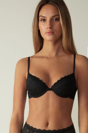 Sutiene Dama Intimissimi Bellissima Push-up in Dantela Negrii | RO CE1319