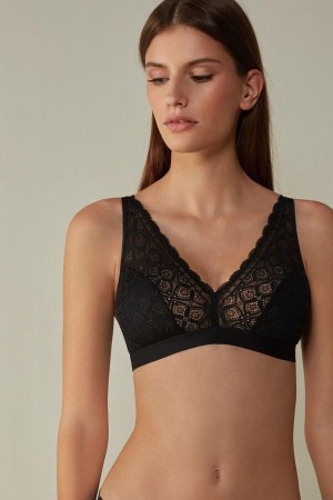 Sutiene Dama Intimissimi Lara Triangle in Dantela Negrii | RO BC1243