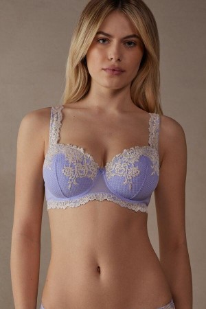 Sutiene Dama Intimissimi Pretty Flowers Sofia Balconette Lavanda Albi | RO UT1486