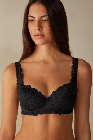 Sutiene Dama Intimissimi Pretty Flowers Sofia Balconette Negrii | RO DN1544