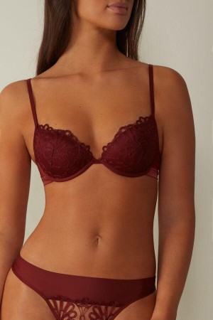 Sutiene Dama Intimissimi Romantic Life Bellissima Push-up Rosii Inchis | RO AP1308