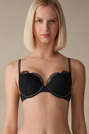 Sutiene Dama Intimissimi Shine High Like Stars Elettra Super Push-up Negrii | RO ZG1291