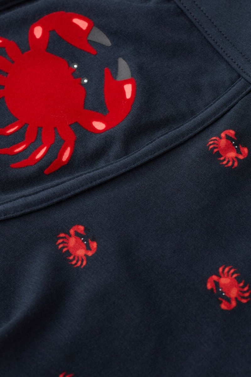 Boxer Barbati Intimissimi Crab in Stretch Supima® Bumbac Albastri | RO IS2649