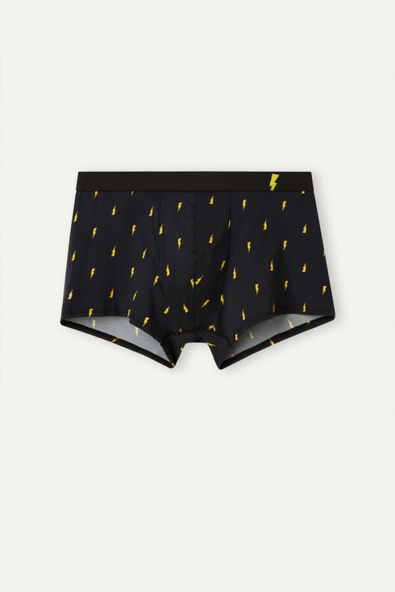 Boxer Barbati Intimissimi Lightning Bolt in Microfiber Negrii | RO EX2654