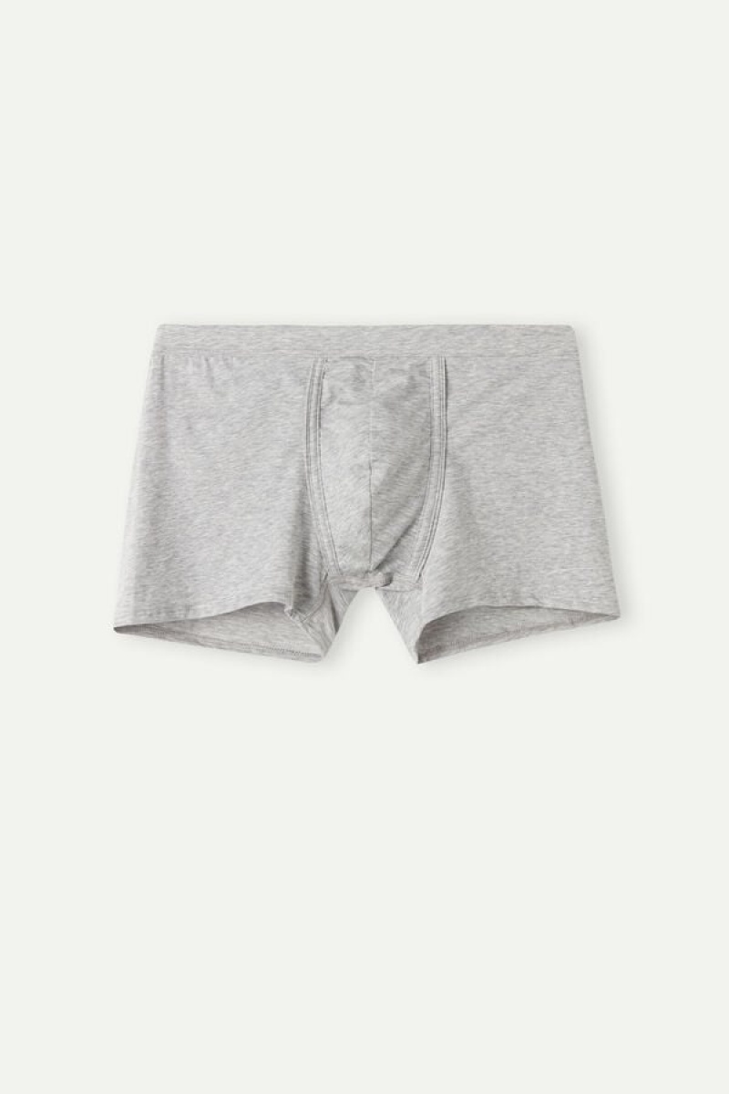 Boxer Barbati Intimissimi Natural Fresh Supima® Bumbac Gri Deschis | RO DN2573