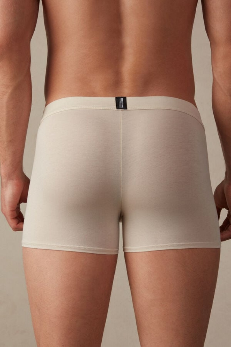 Boxer Barbati Intimissimi Natural Fresh Supima® Bumbac Bej | RO NB2587