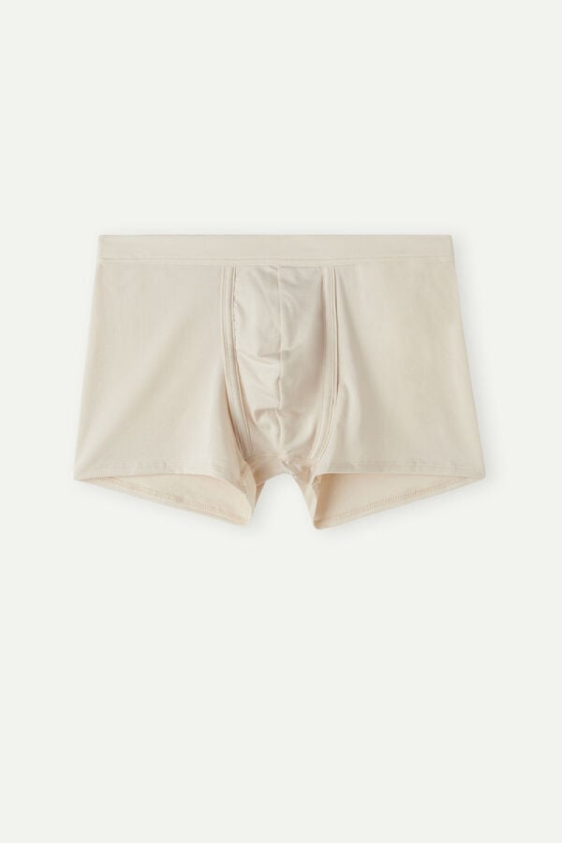 Boxer Barbati Intimissimi Natural Fresh Supima® Bumbac Bej | RO NB2587