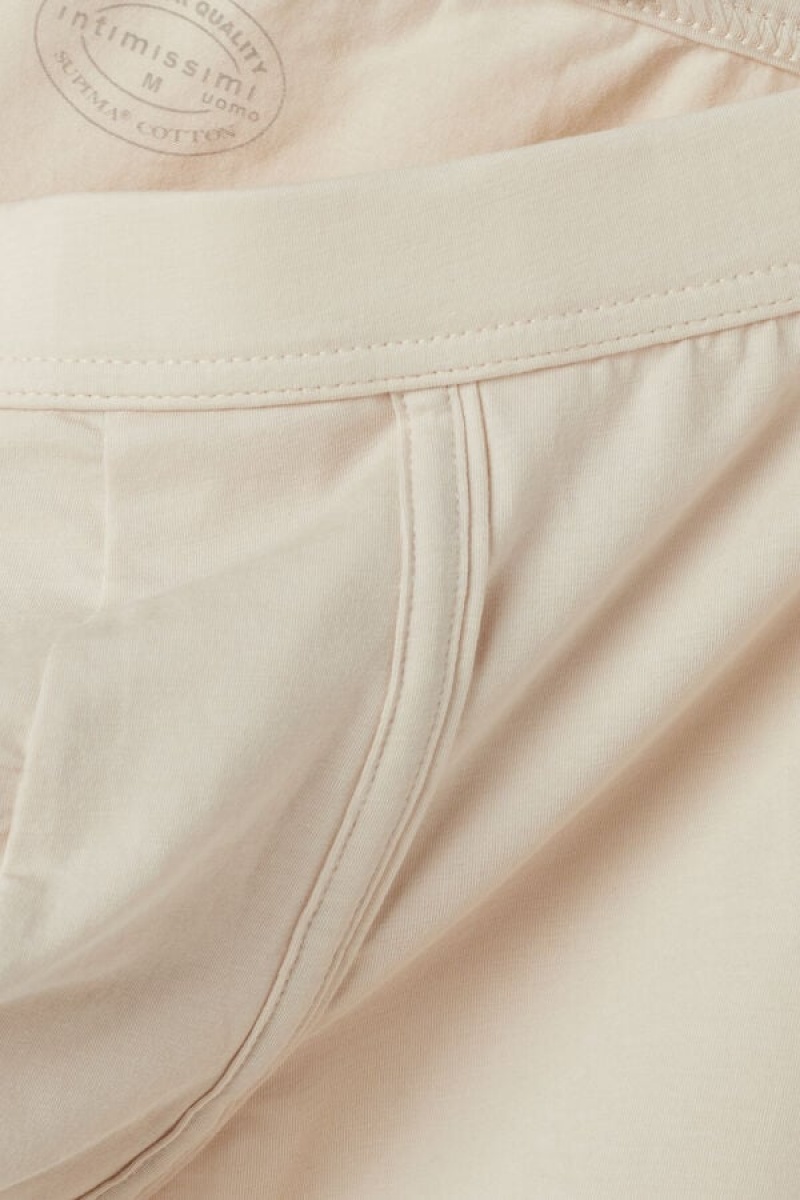 Boxer Barbati Intimissimi Natural Fresh Supima® Bumbac Bej | RO NB2587