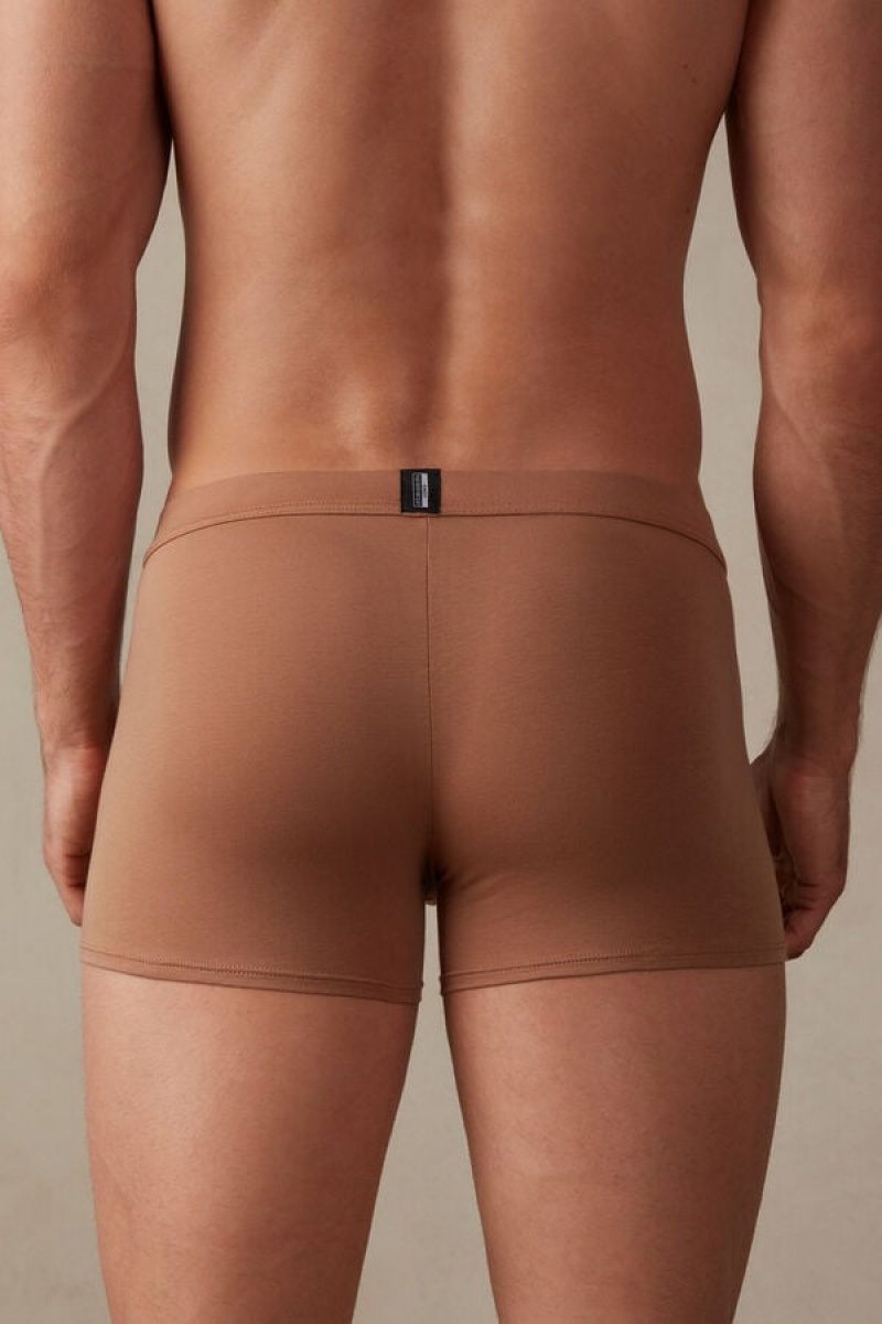 Boxer Barbati Intimissimi Natural Fresh Supima® Bumbac Bej | RO BC2588