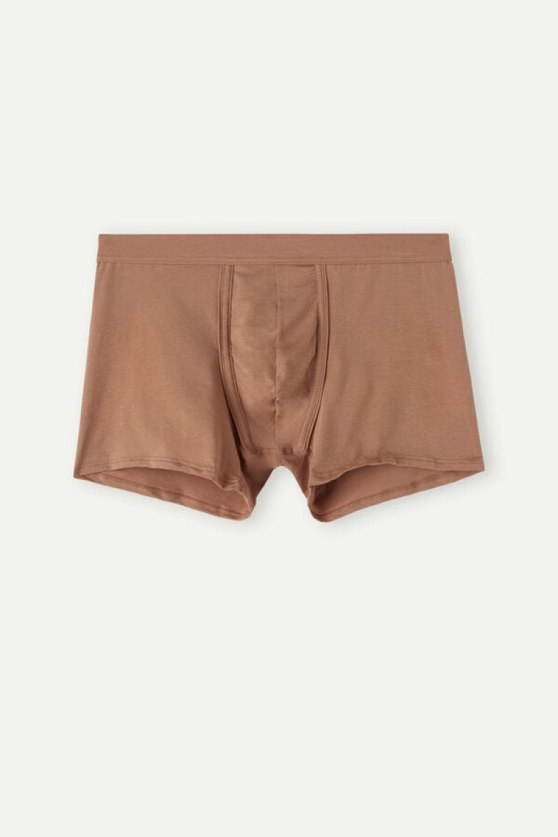 Boxer Barbati Intimissimi Natural Fresh Supima® Bumbac Bej | RO BC2588