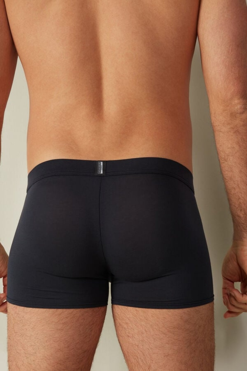 Boxer Barbati Intimissimi Natural Fresh Supima® Bumbac Albastri Albi | RO FM2598