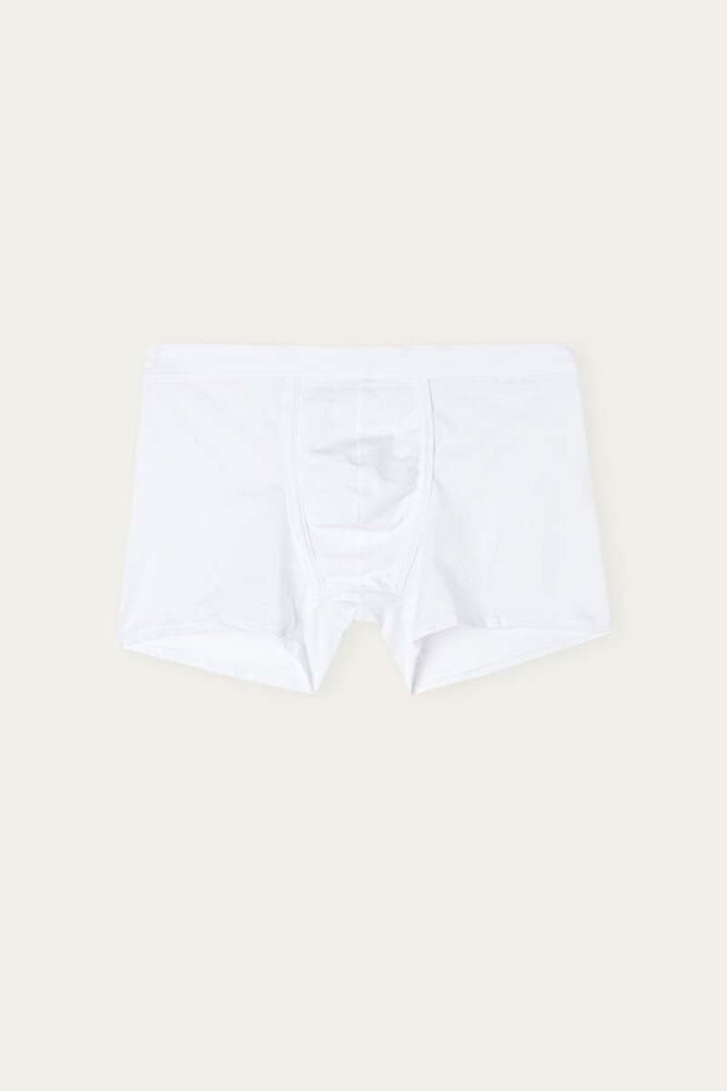 Boxer Barbati Intimissimi Natural Fresh Supima® Bumbac Albi | RO PQ2629