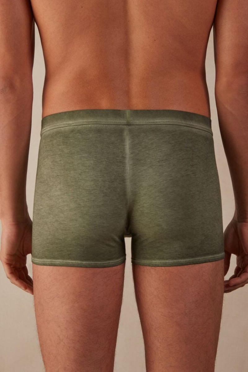 Boxer Barbati Intimissimi Natural Fresh Supima® Bumbac Verzi | RO CE2661