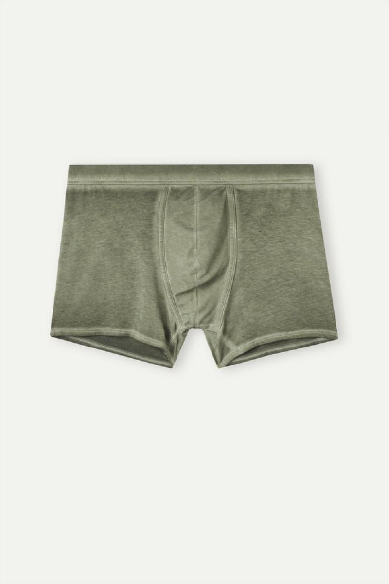 Boxer Barbati Intimissimi Natural Fresh Supima® Bumbac Verzi | RO CE2661