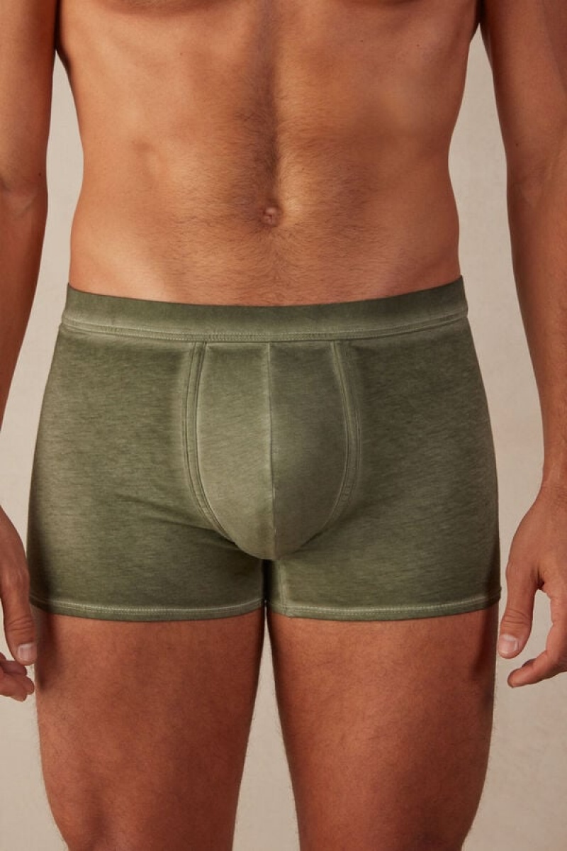 Boxer Barbati Intimissimi Natural Fresh Supima® Bumbac Verzi | RO CE2661