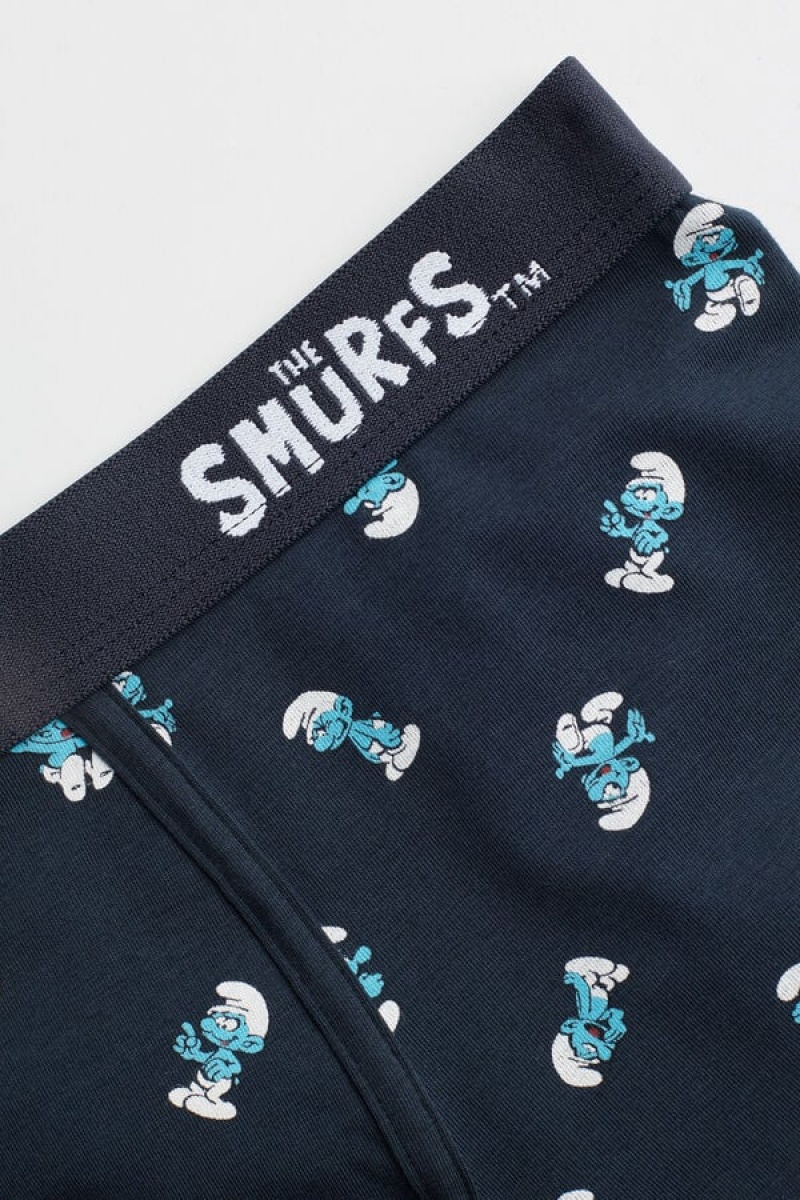 Boxer Barbati Intimissimi Smurf in Stretch Supima® Bumbac Albastri | RO AP2646