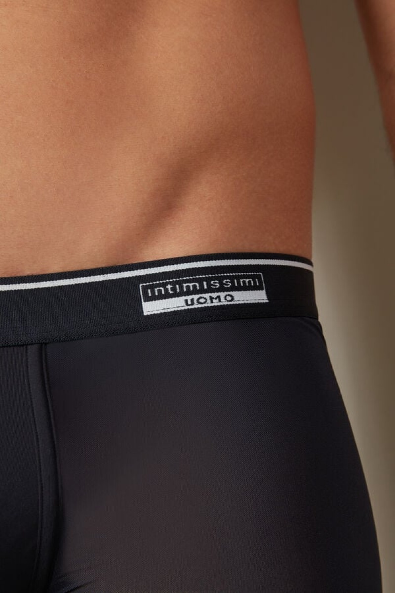 Boxer Barbati Intimissimi Super Fresh Micro-mesh Albastri | RO LH2593