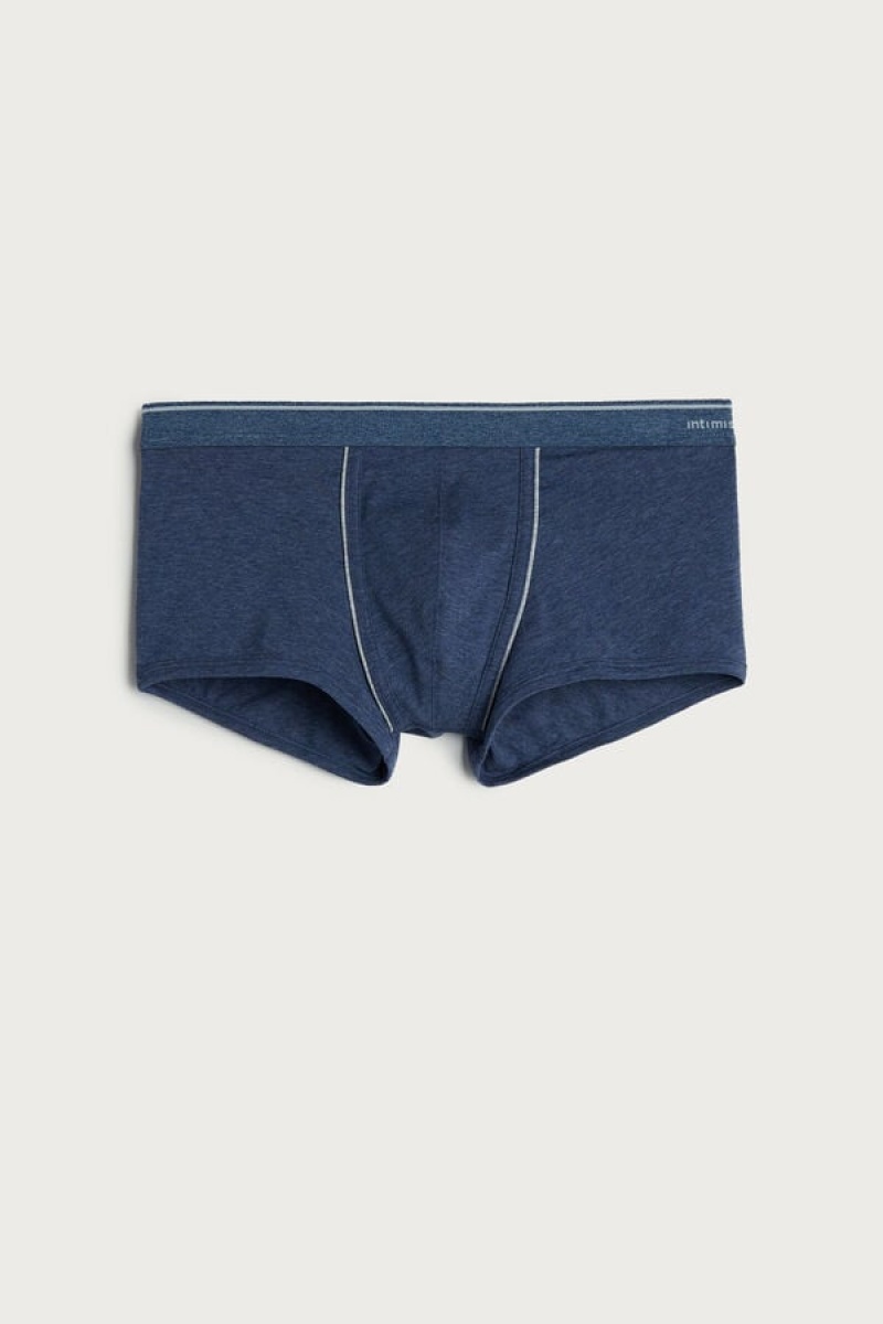 Boxer Barbati Intimissimi Supima® Bumbac Albastri Gri Deschis | RO UT2579